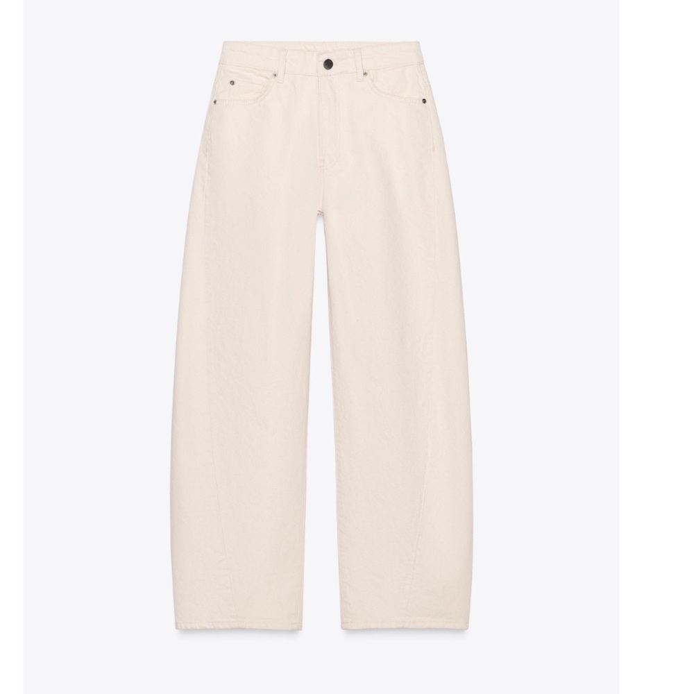 ZARA ZW COLLECTION BARREL HIGH WAIST JEANS NWT